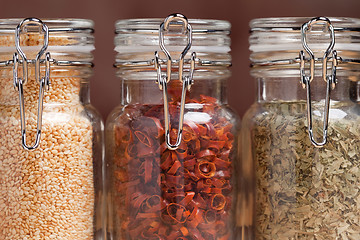 Image showing Bottles of Various Spices