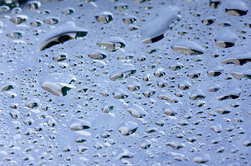 Image showing Water Drops on Glass