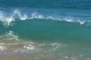 Image showing Dramatic Shorebreak Wave