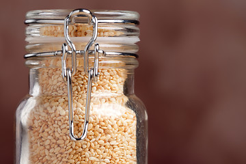 Image showing Bottle of Sesame Seeds