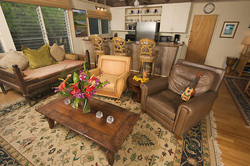 Image showing Tropical Living-Room & Kitchen