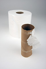 Image showing Empty and Full Toilette Paper Rolls