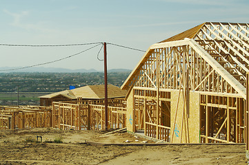 Image showing Construction Home Framing Abstract