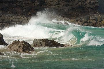 Image showing Crashing Wave on the Na Pali Coast