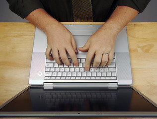 Image showing Man Using Laptop