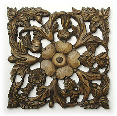 Image showing Ornate Wood Carving Ornament 