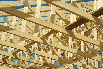 Image showing Construction Home Framing Abstract