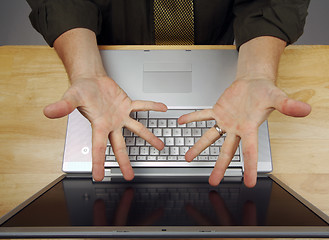 Image showing Man Using Laptop