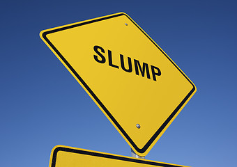 Image showing Slump Yellow Road Sign