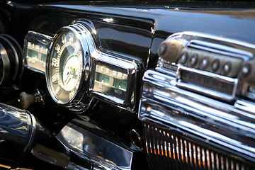 Image showing Close-up of vintage car interior.