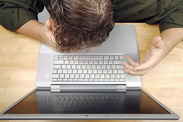 Image showing Man Using Laptop