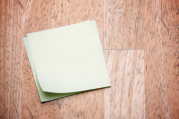 Image showing Post It Notes on Wood