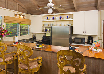 Image showing Tropical Kitchen Interior