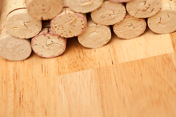 Image showing Stack of Wine Corks