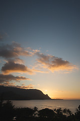 Image showing Sunset Over Hanalei Bay, Kauai