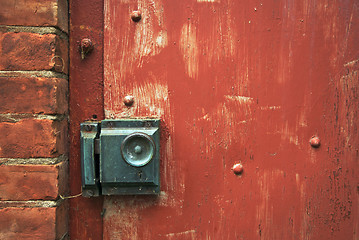 Image showing Abstract Vintage Red Door