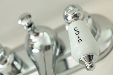 Image showing Abstract of Classic Chrome Faucet