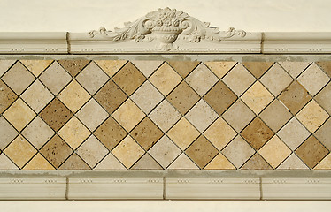 Image showing Ornate Tiled Blank Wall Sign