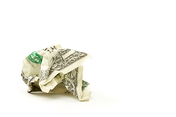 Image showing Crumpled Dollar