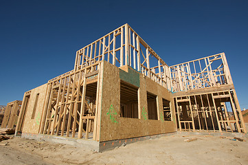 Image showing Construction Home Framing Abstract