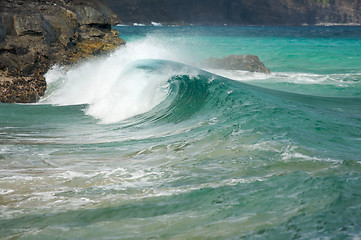 Image showing Crashing Wave on the Na Pali Coast