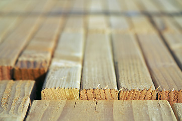 Image showing Stack of Construction Wood