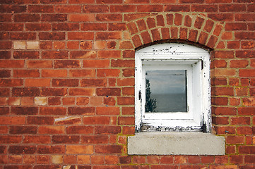 Image showing Aged Brick Wall & Window