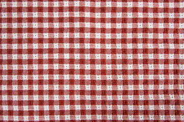 Image showing Red and White Picnic Blanket