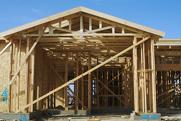 Image showing Construction Home Framing Abstract