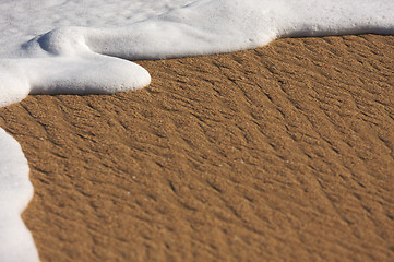 Image showing Tropical Sand and Sea Foam