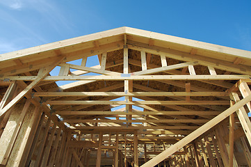 Image showing Construction Home Framing Abstract