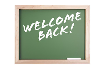 Image showing Welcome Back Chalkboard