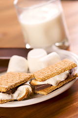 Image showing Smores and Milk