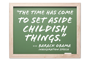 Image showing President Obama Quote Series Chalkboard