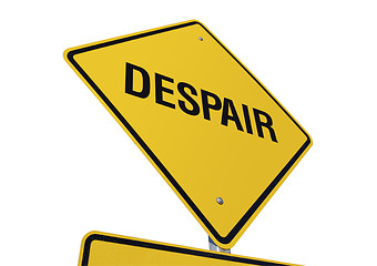 Image showing Despair Yellow Road Sign