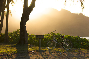 Image showing Sunset on Hanalei Bay