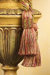 Image showing Lamp on Table with Tassel