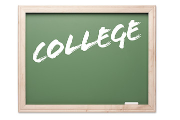 Image showing Chalkboard Series - College