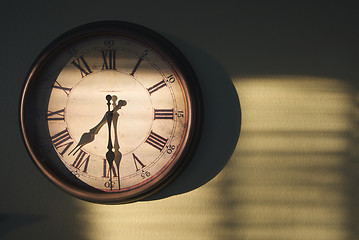 Image showing Antique Clock On Wall