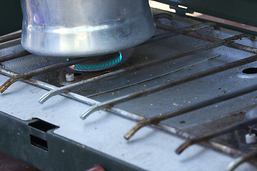 Image showing Camping Coffee on the Stove