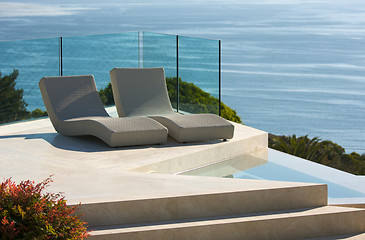 Image showing Custom Luxury Pool and Chairs