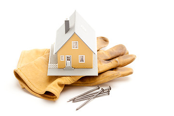 Image showing House, Gloves and Nails
