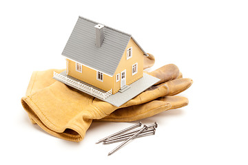 Image showing House, Gloves and Nails