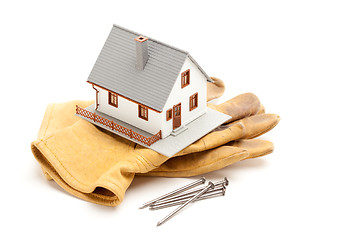 Image showing House, Gloves and Nails