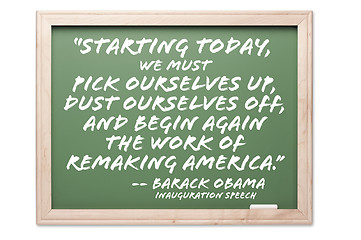 Image showing President Obama Quote Series Chalkboard