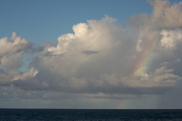 Image showing Dramatic Clouds over Tropical Shoreline