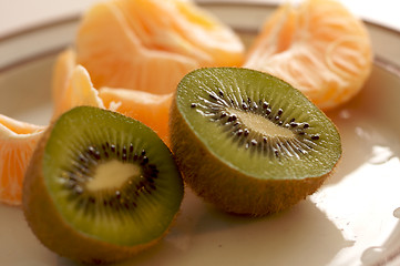 Image showing Kiwi and Clementine Tangerines