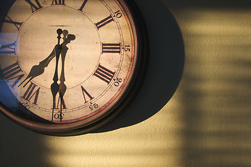 Image showing Antique Clock On Wall