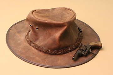Image showing Hat and pistol