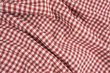 Image showing Red and White Picnic Blanket